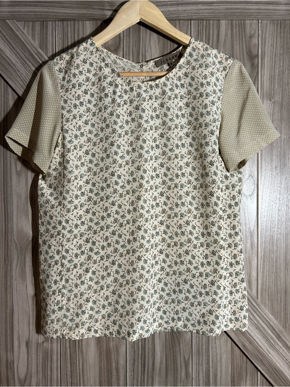 Jigsaw London 100% Silk Ditsy Floral Blouse